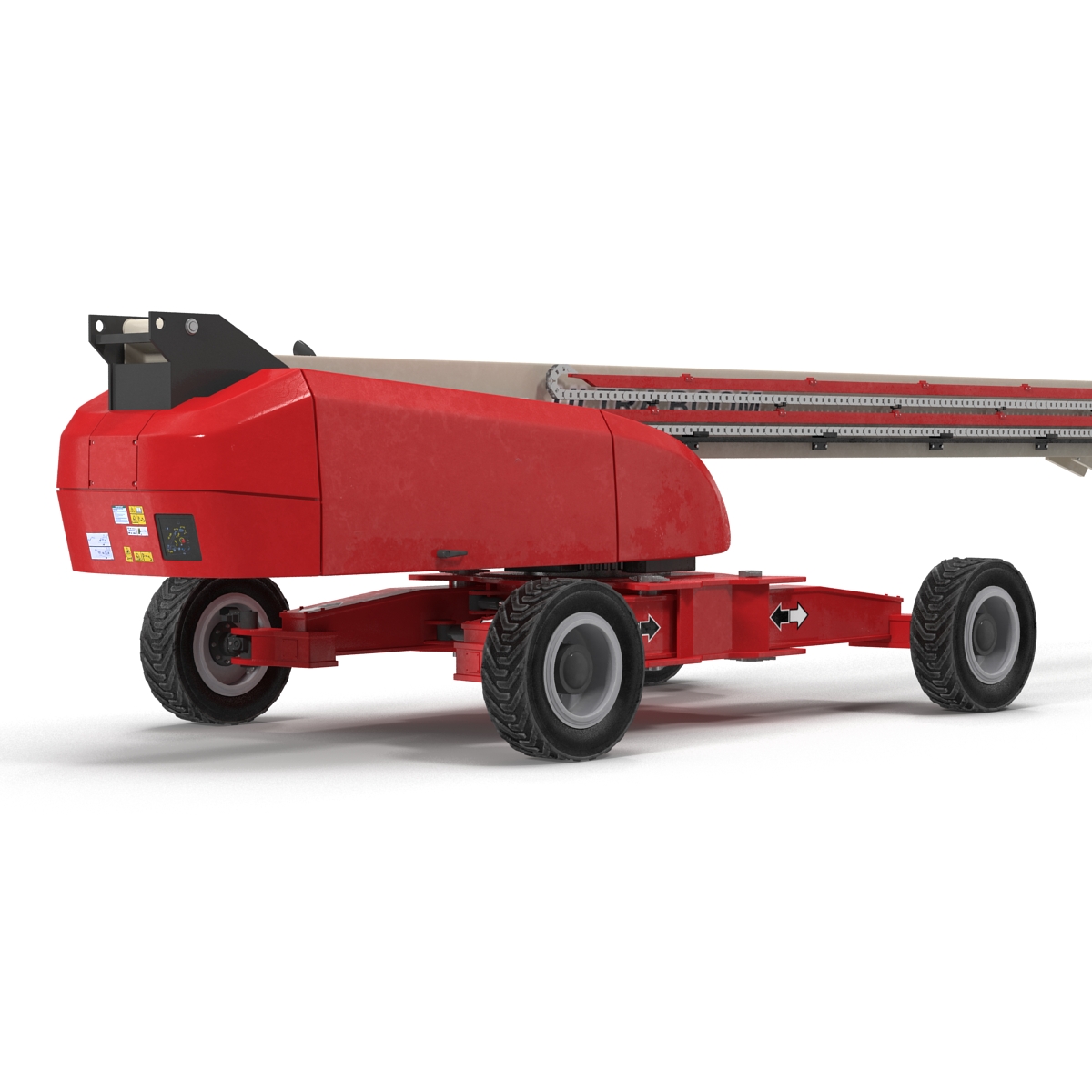 Telescopic Boom Generic 4 Red 3D model