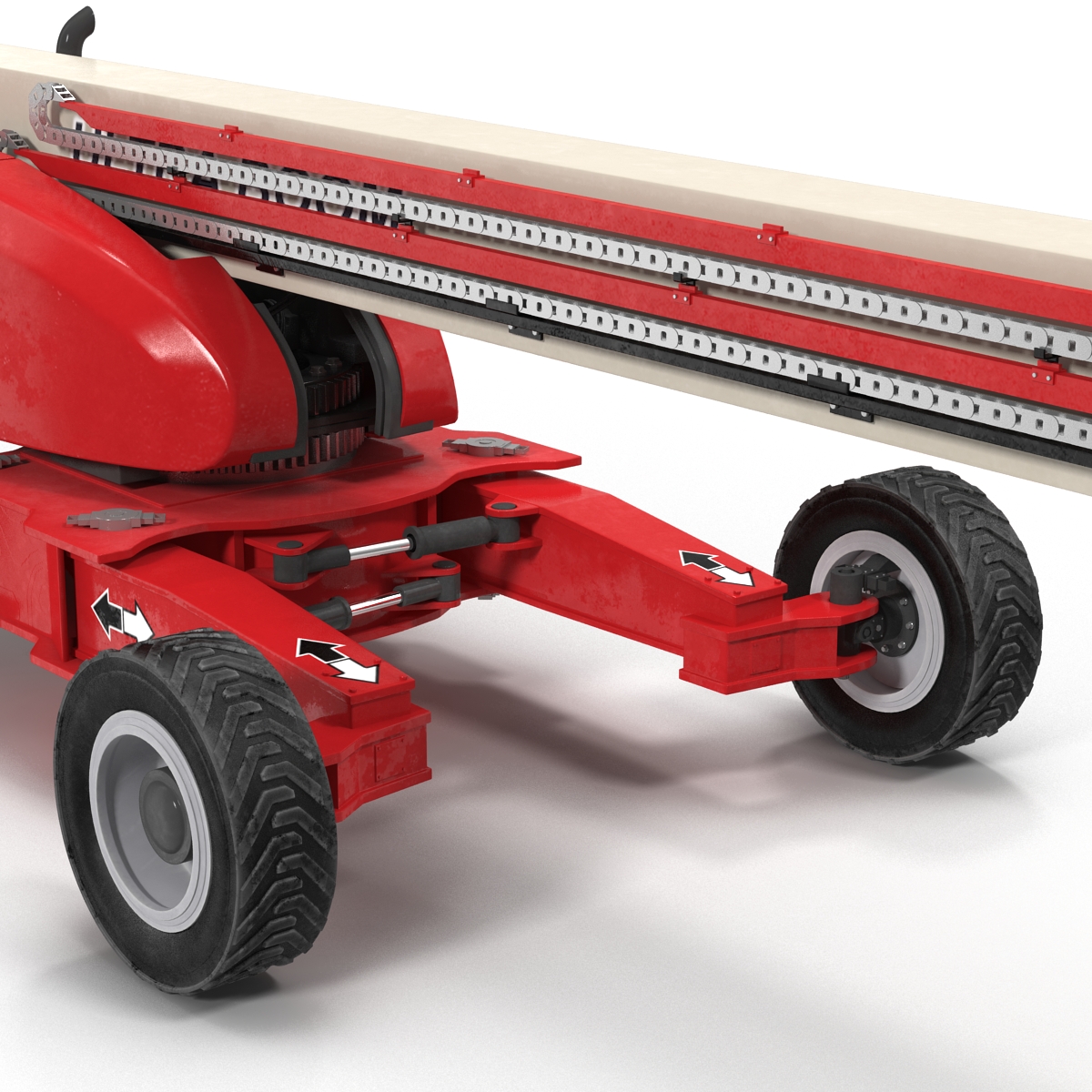 Telescopic Boom Generic 4 Red 3D model