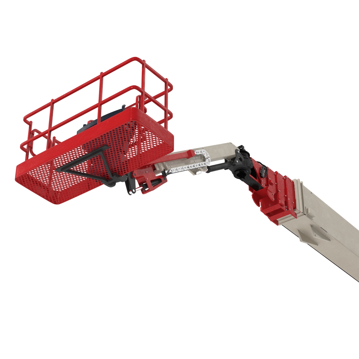 Telescopic Boom Generic 4 Red 3D model