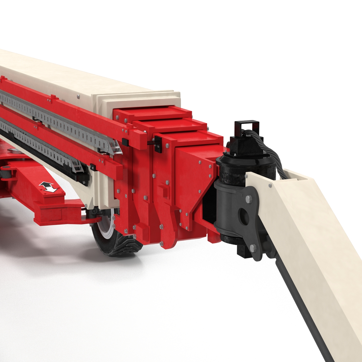 Telescopic Boom Generic 4 Red 3D model