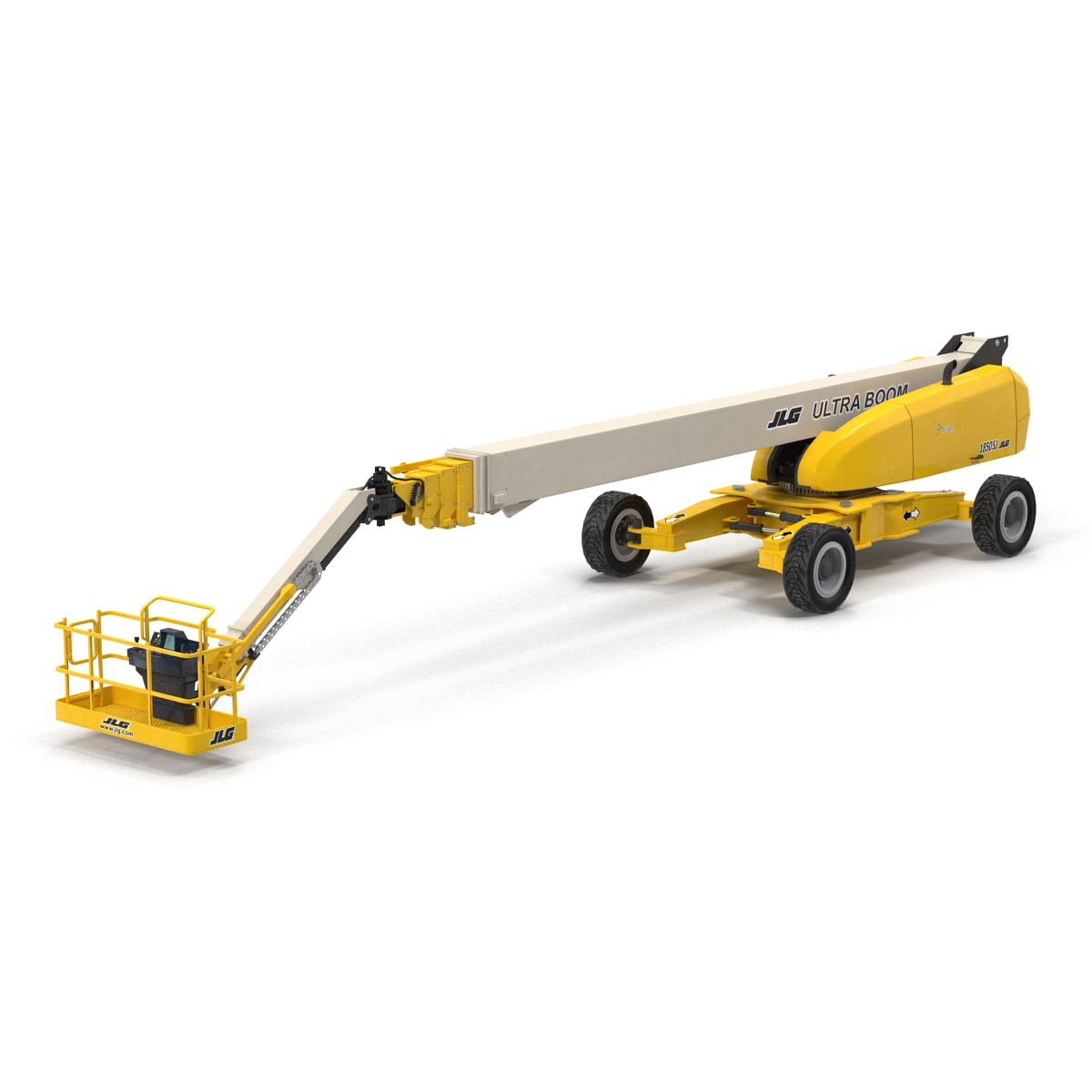 3D Telescopic Boom Lift JLG 1850 sj Yellow Rigged