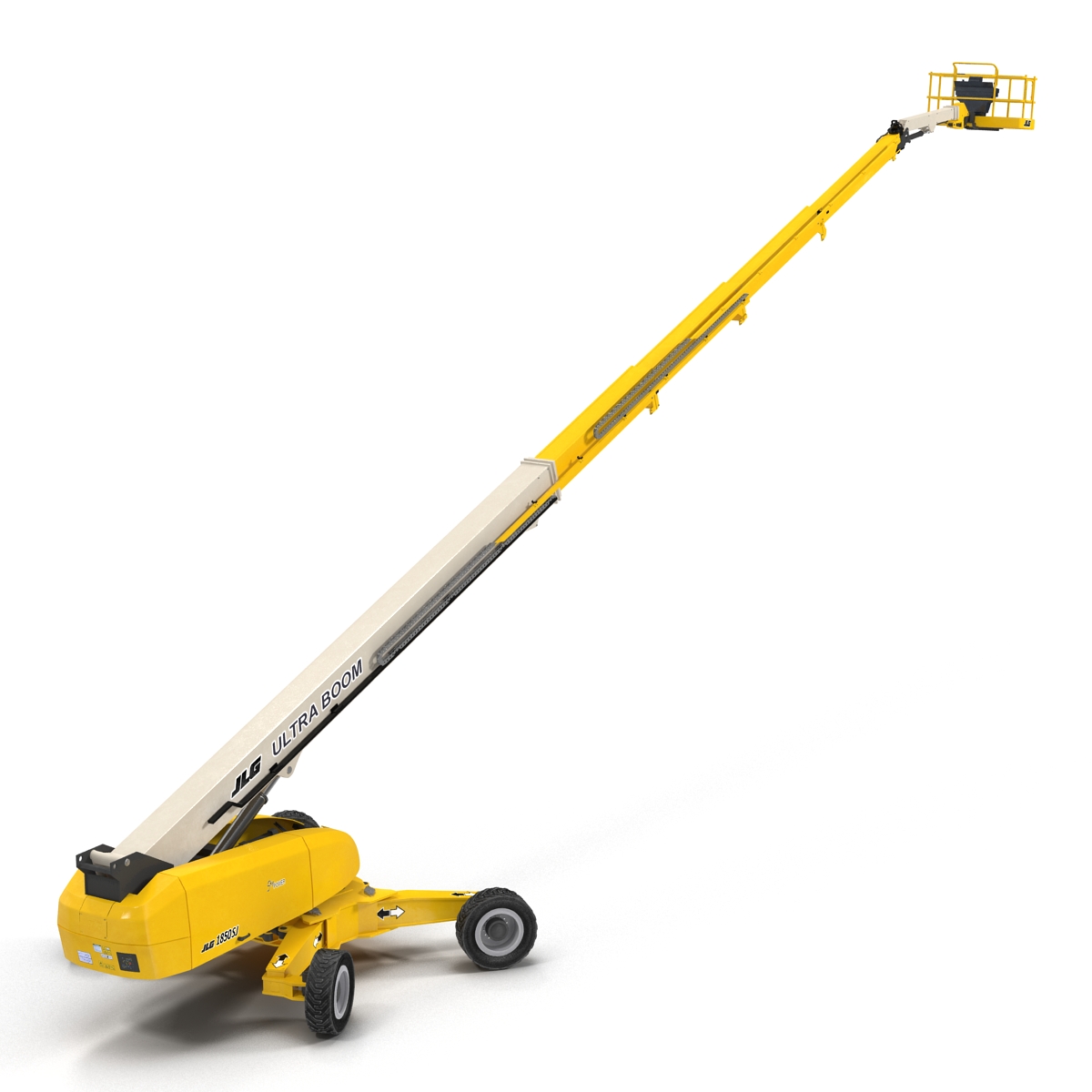 3D Telescopic Boom Lift JLG 1850 sj Yellow Rigged