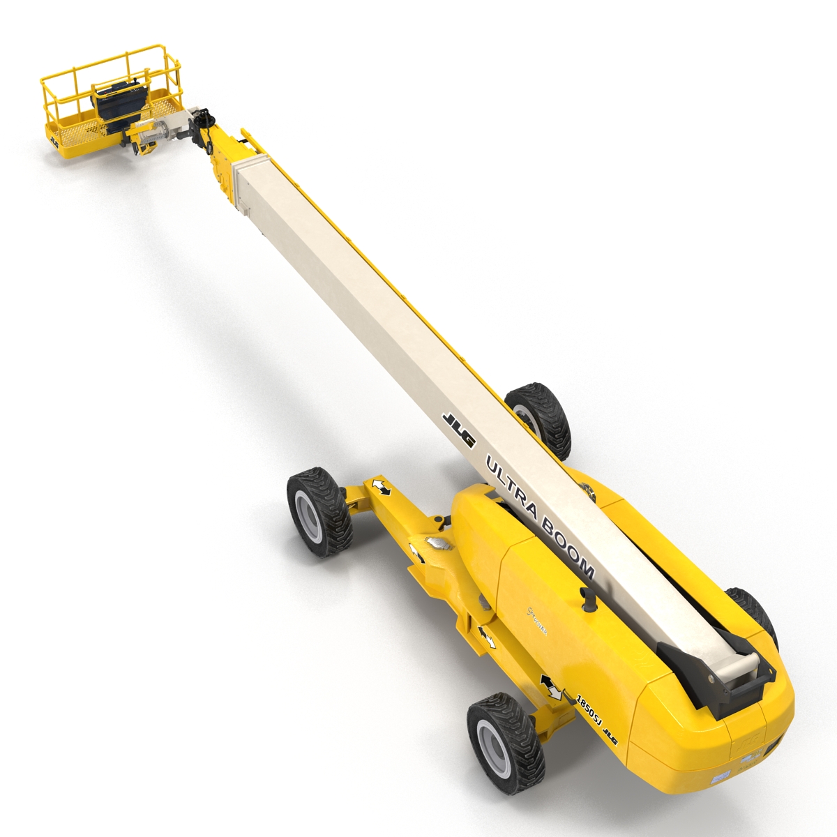 3D Telescopic Boom Lift JLG 1850 sj Yellow Rigged