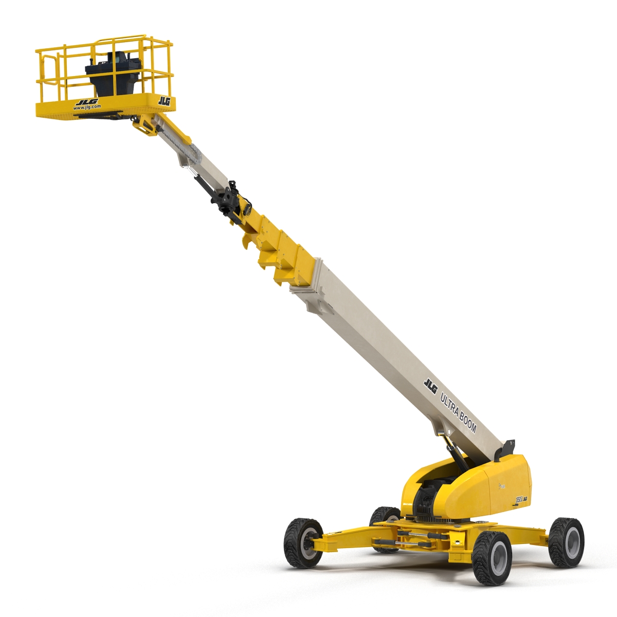 3D Telescopic Boom Lift JLG 1850 sj Yellow Rigged