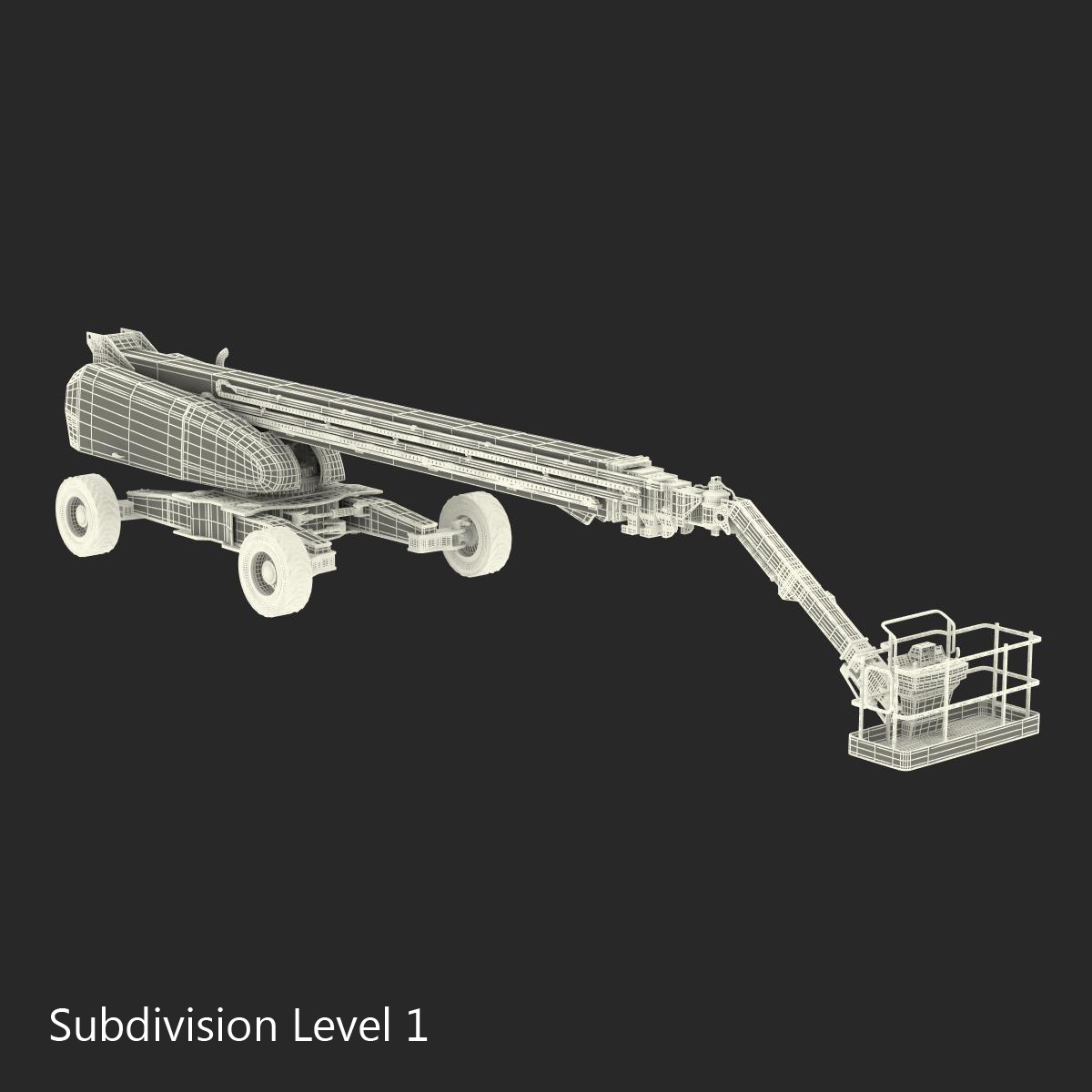 3D Telescopic Boom Lift JLG 1850 sj Yellow Rigged