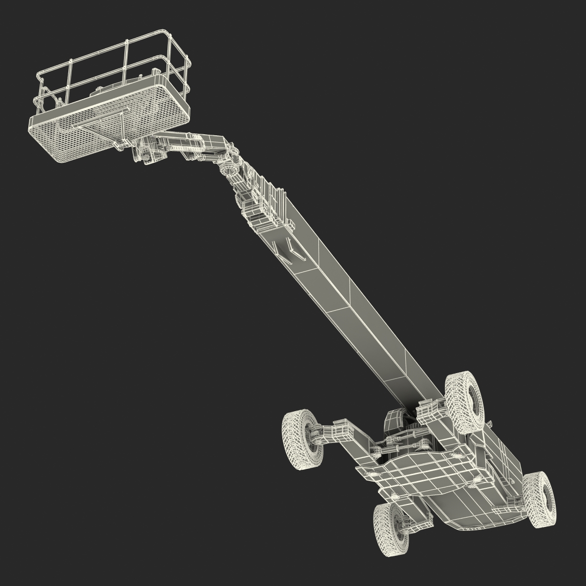 Telescopic Boom Lift JLG 1850 sj Yellow 3D model