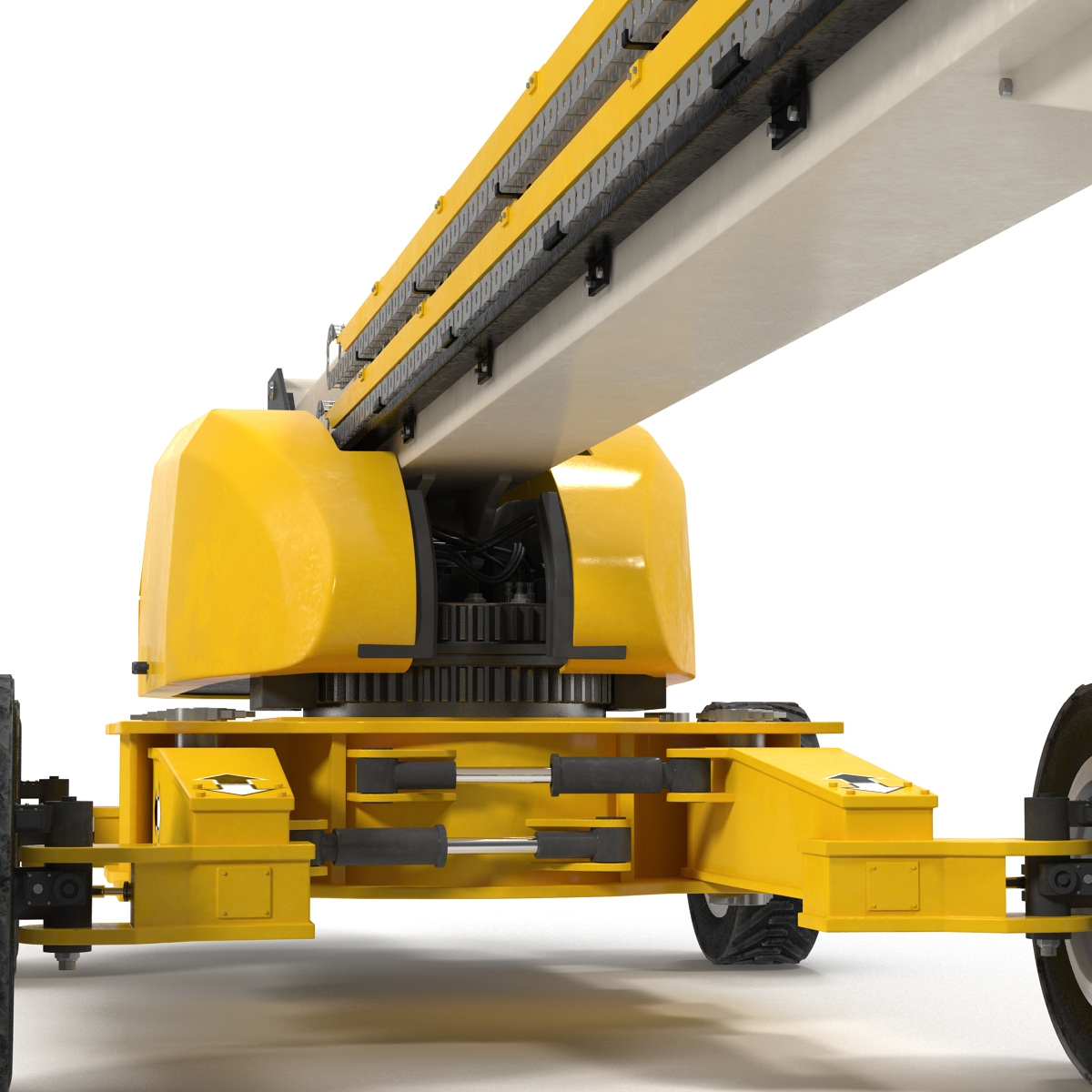 Telescopic Boom Lift Generic 4 Yellow Rigged 3D model