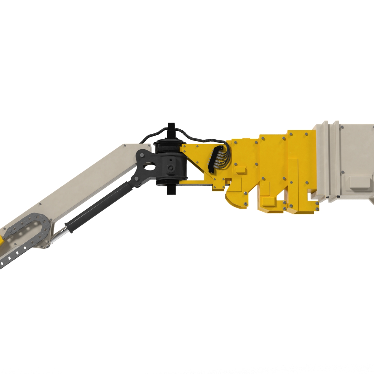 Telescopic Boom Lift Generic 4 Yellow Rigged 3D model