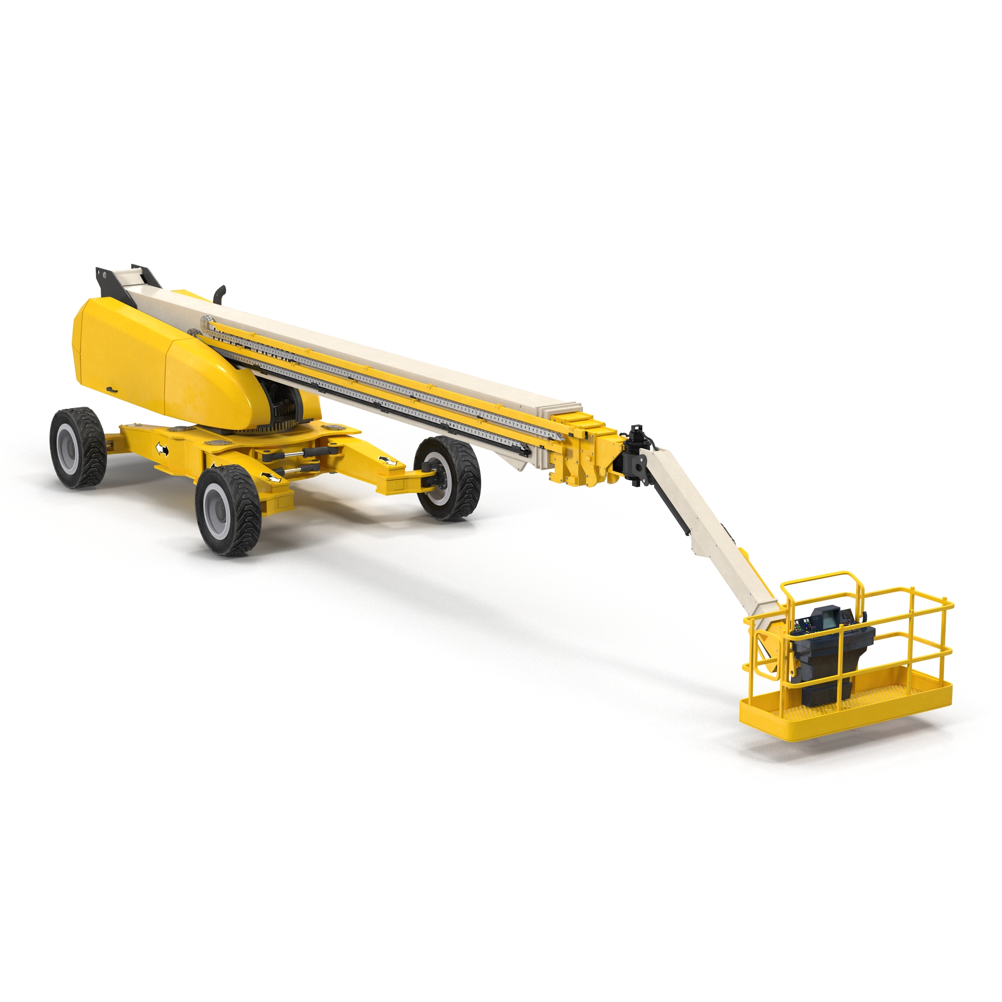 Telescopic Boom Generic 4 Yellow 3D