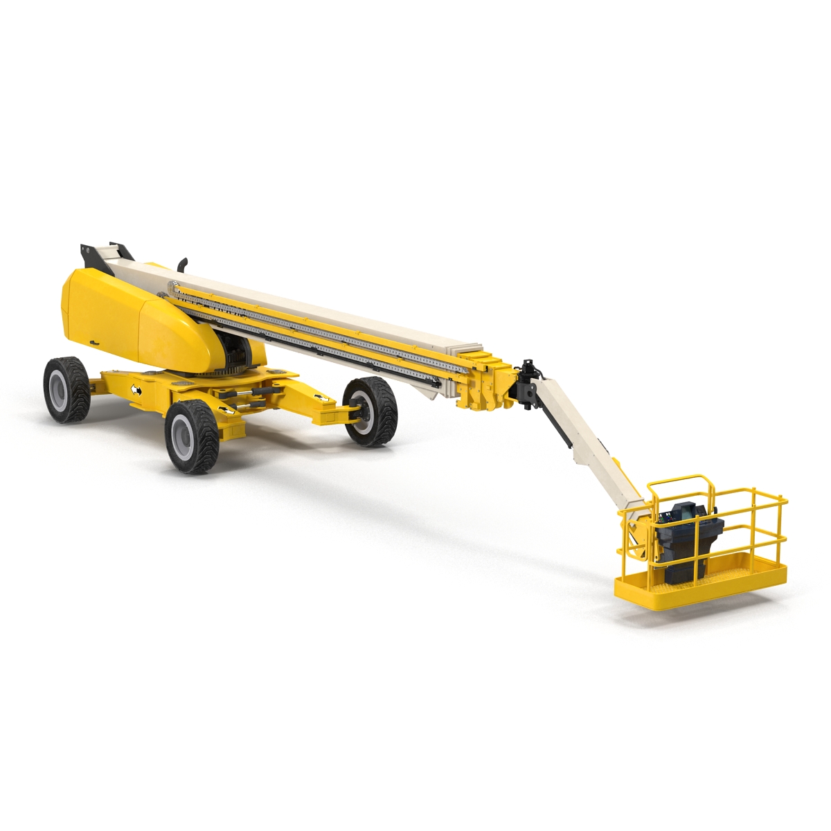 Telescopic Boom Generic 4 Yellow 3D