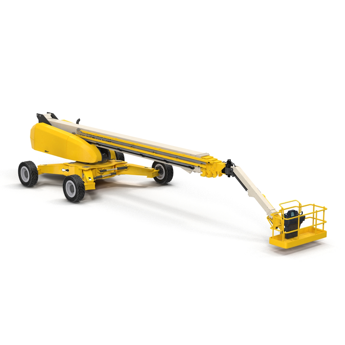 Telescopic Boom Generic 4 Yellow 3D