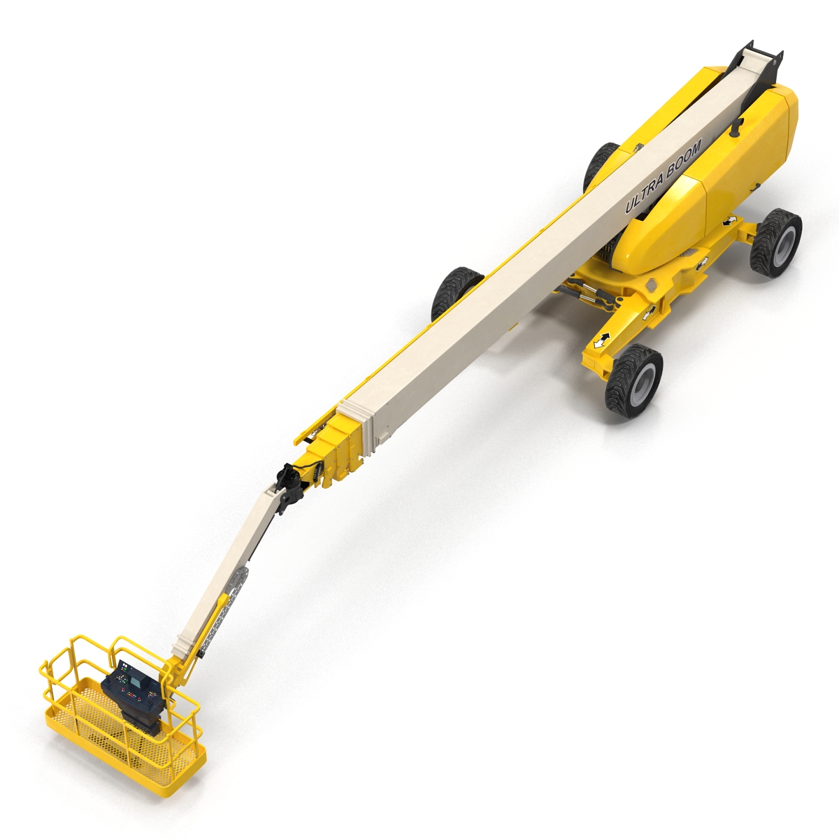 Telescopic Boom Generic 4 Yellow 3D