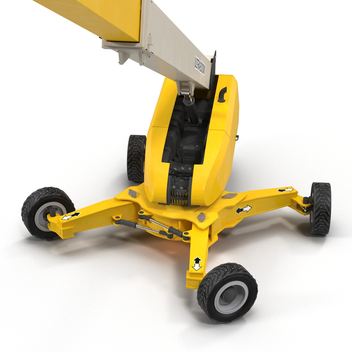 Telescopic Boom Generic 4 Yellow 3D