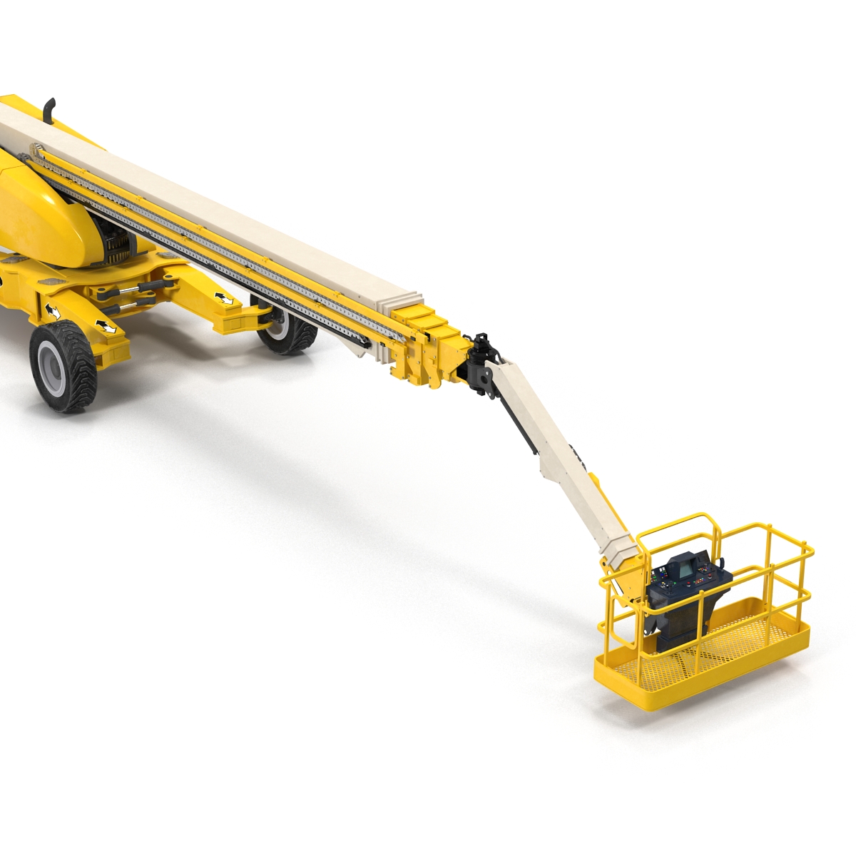 Telescopic Boom Generic 4 Yellow 3D