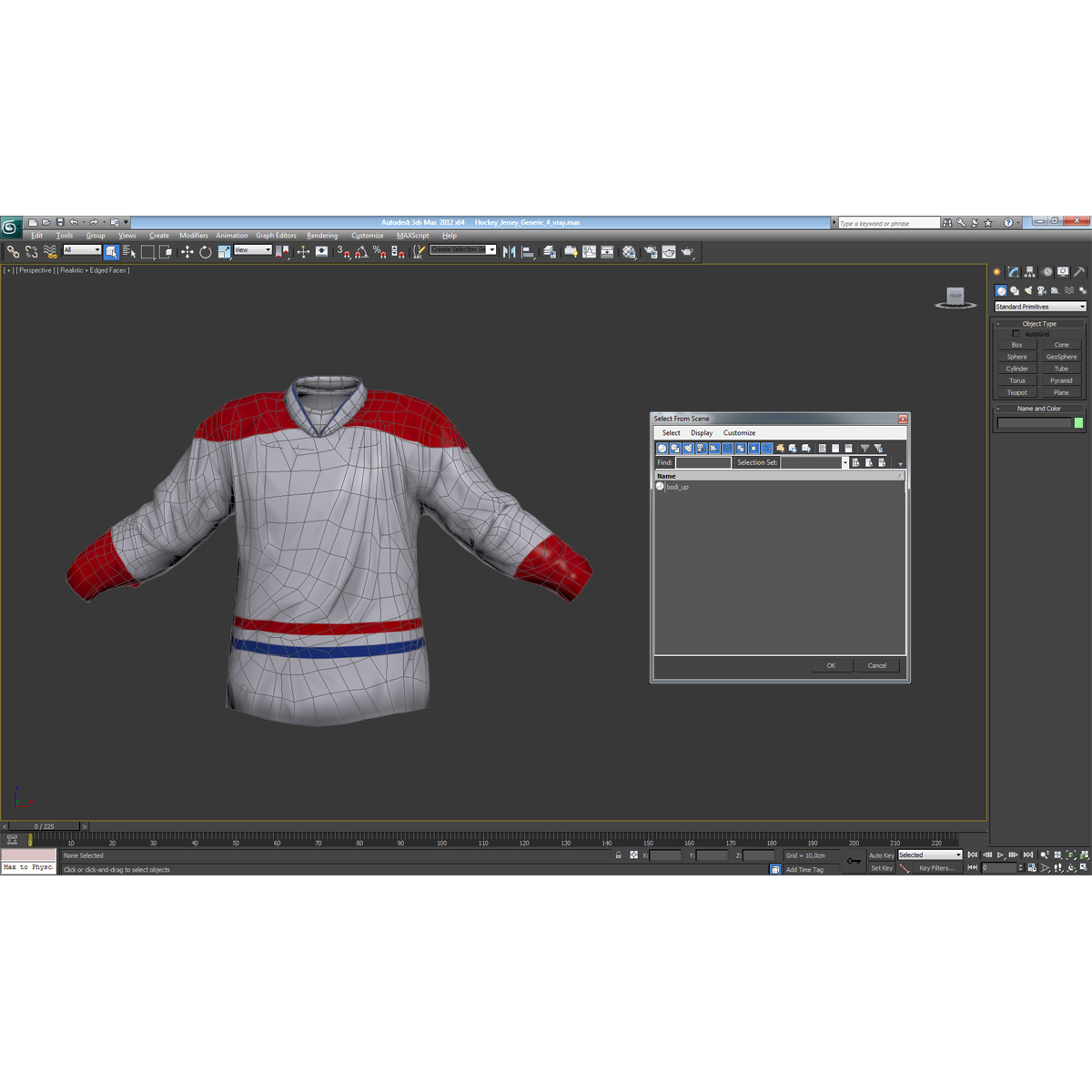 3D Hockey Jersey Generic 4 model