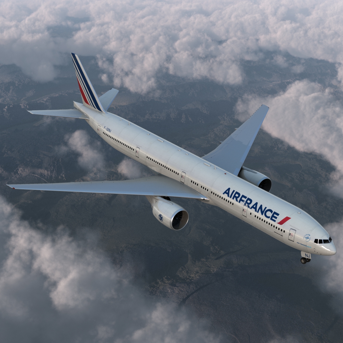 3D model Boeing 777 300 Air France