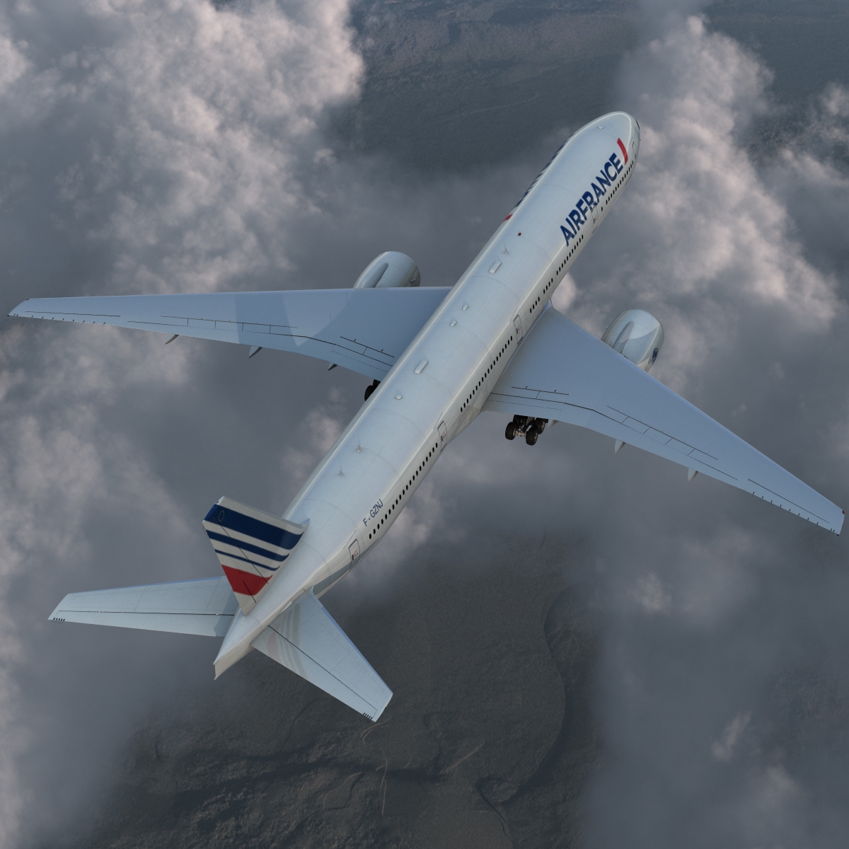 3D model Boeing 777 300 Air France