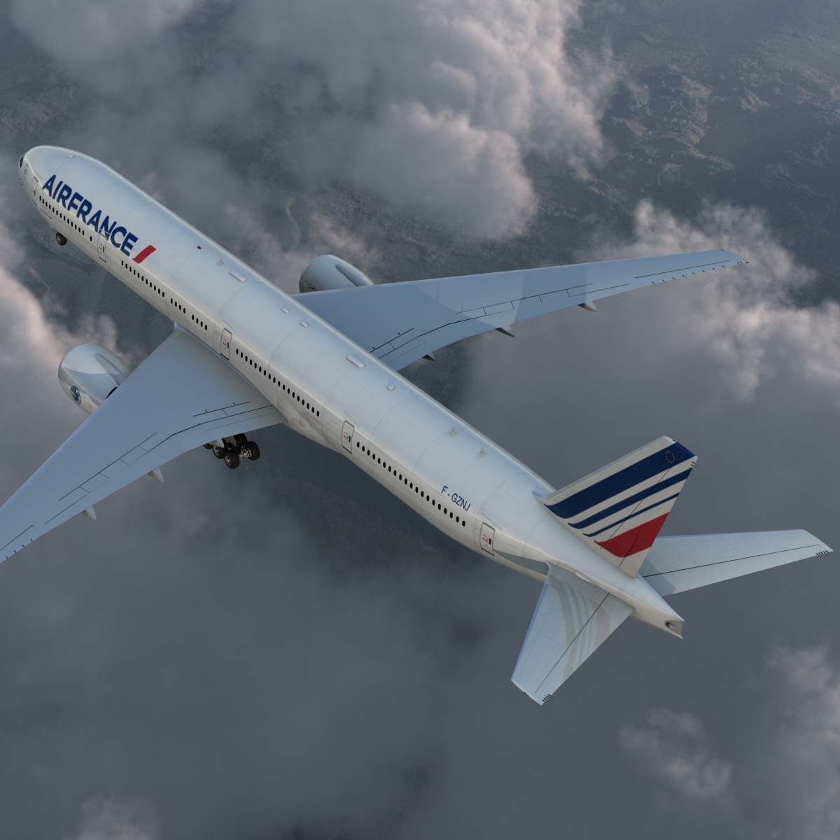 3D model Boeing 777 300 Air France