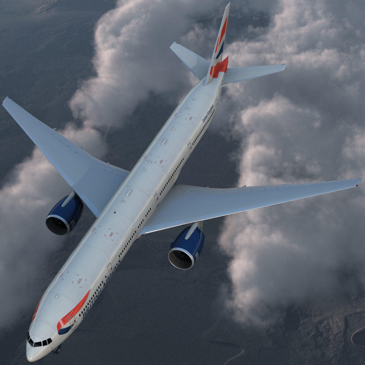 3D model Boeing 777 300 British Airways