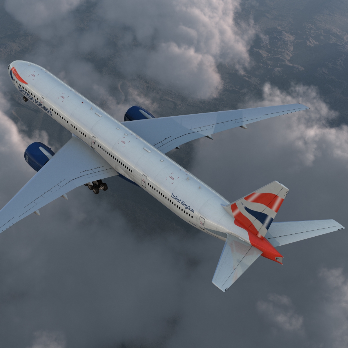 3D model Boeing 777 300 British Airways