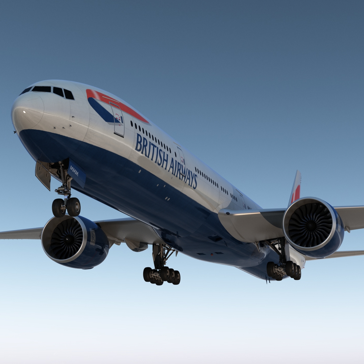 3D model Boeing 777 300 British Airways