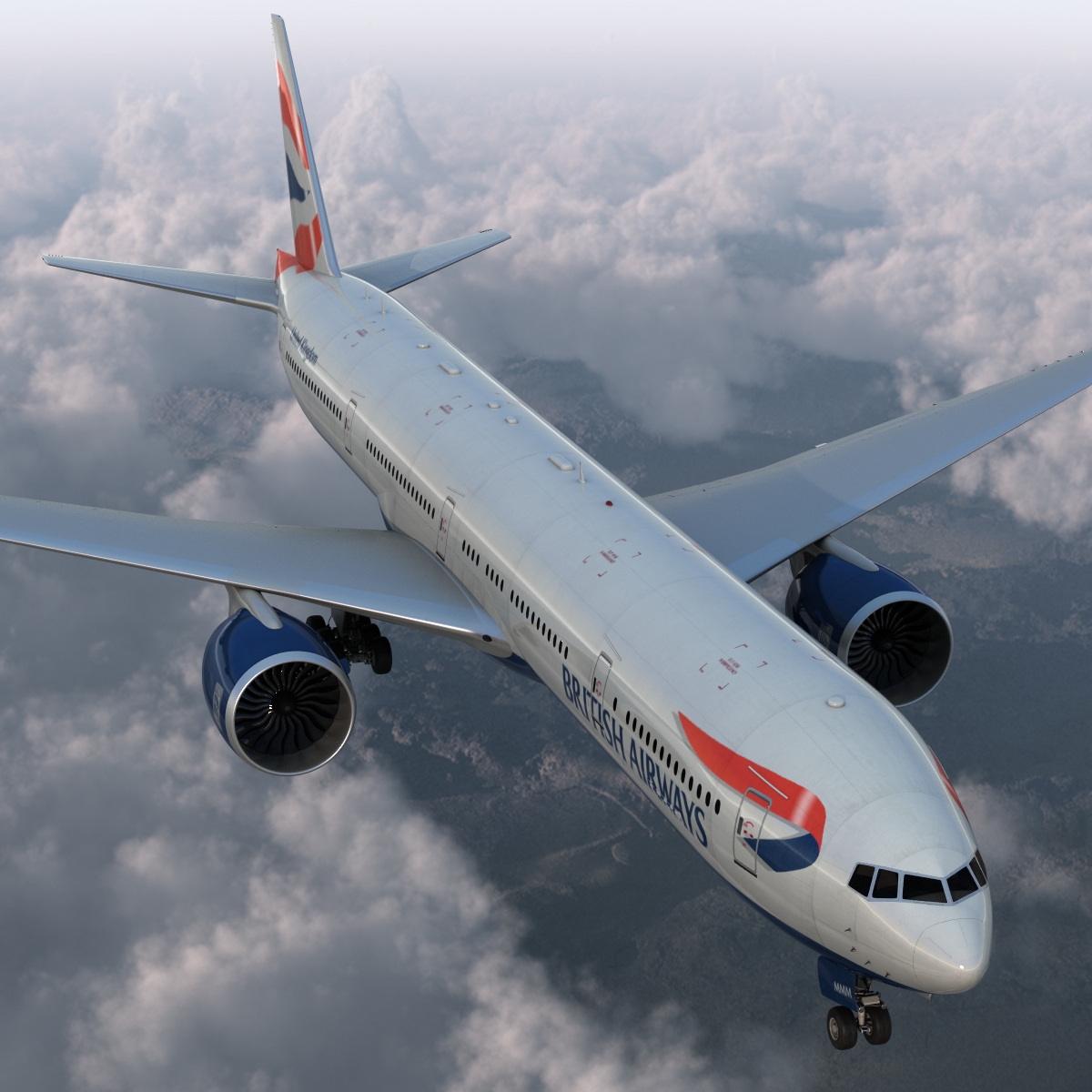 3D model Boeing 777 300 British Airways