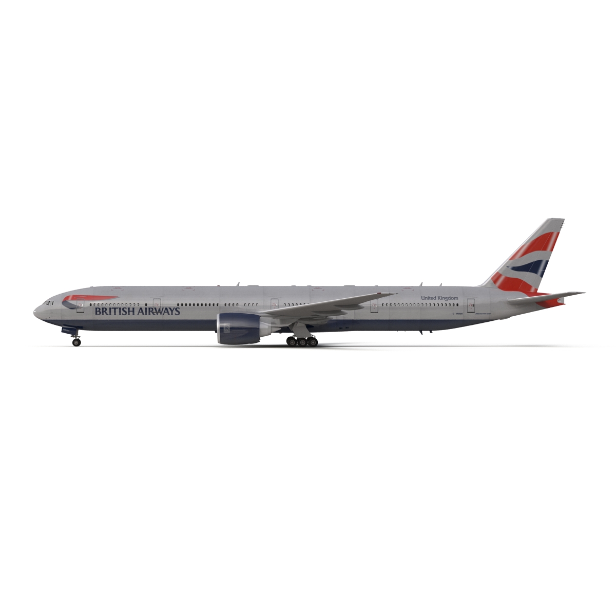 3D model Boeing 777 300 British Airways