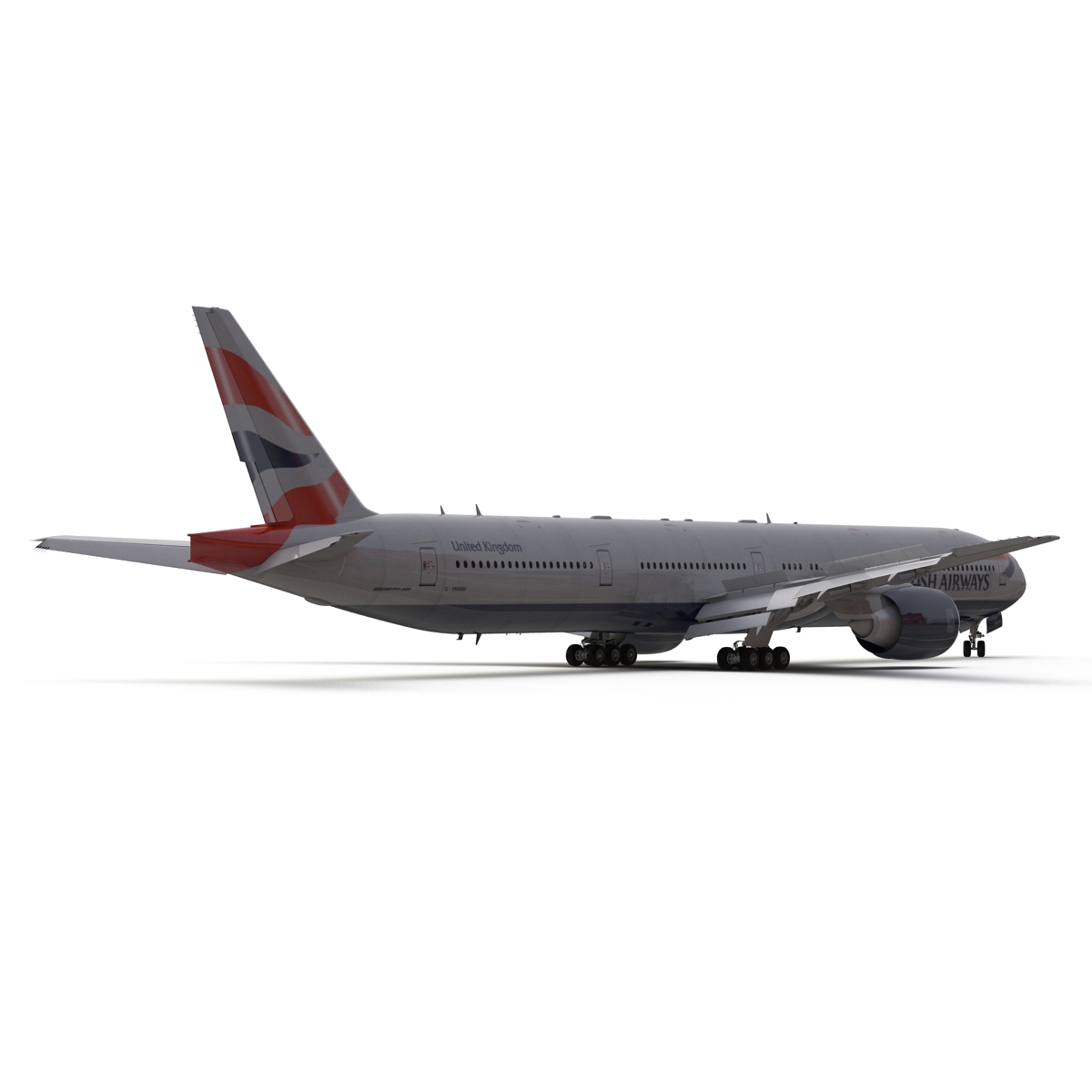 3D model Boeing 777 300 British Airways