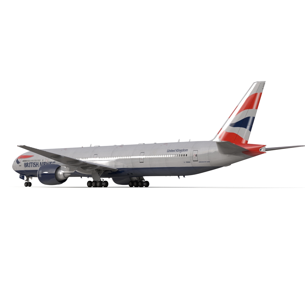 3D model Boeing 777 300 British Airways