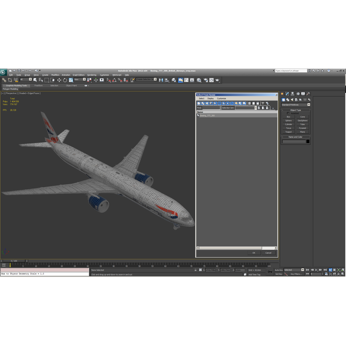 3D model Boeing 777 300 British Airways