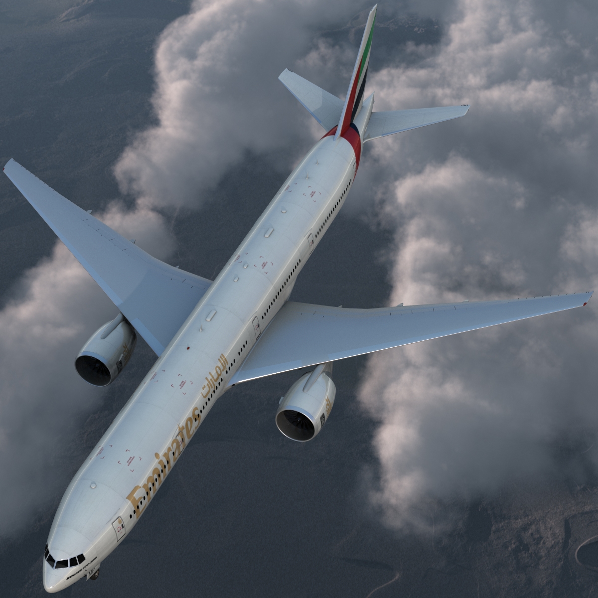 Boeing 777 300 Emirates Airlines 3D