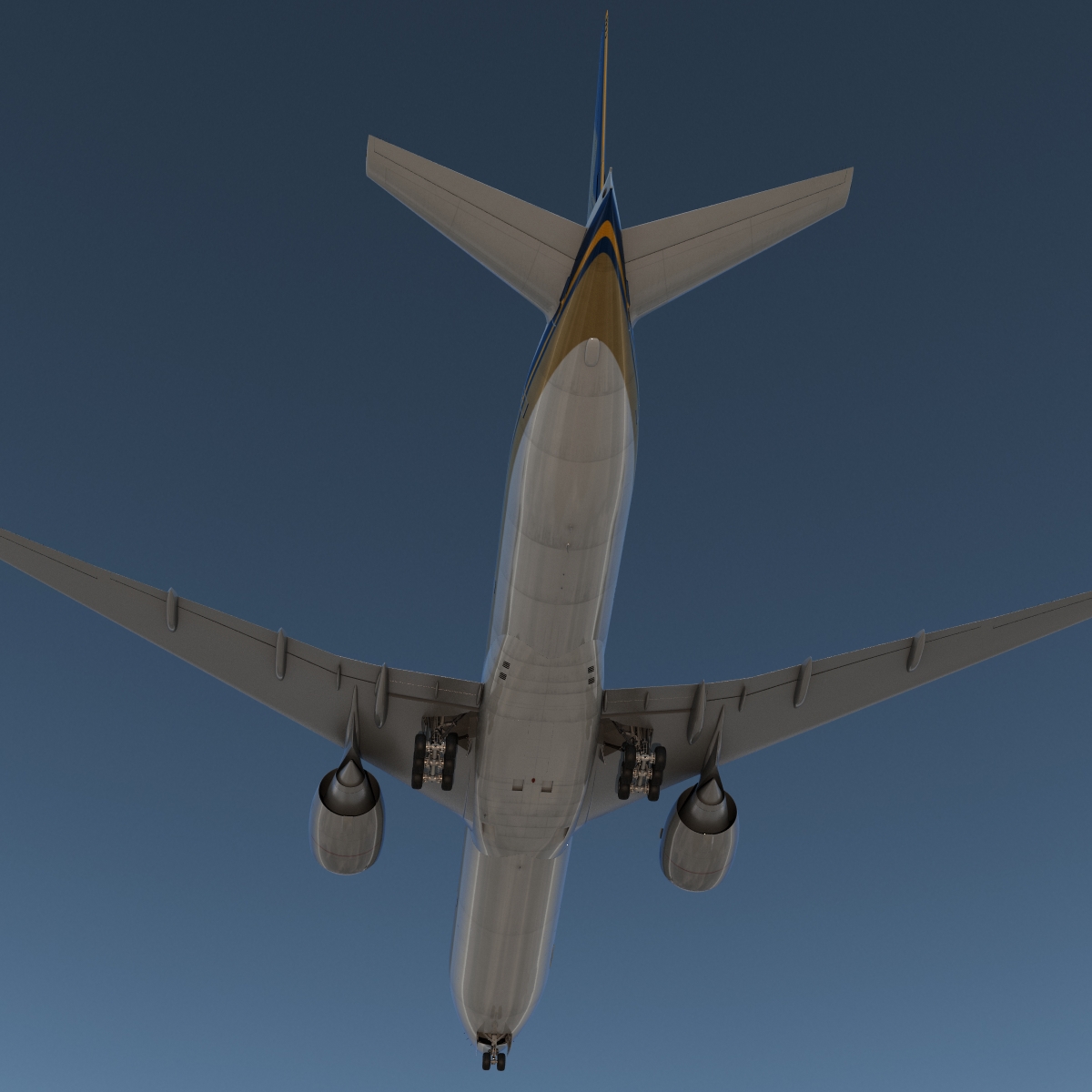 3D model Boeing 777 300 Singapore Airlines Rigged