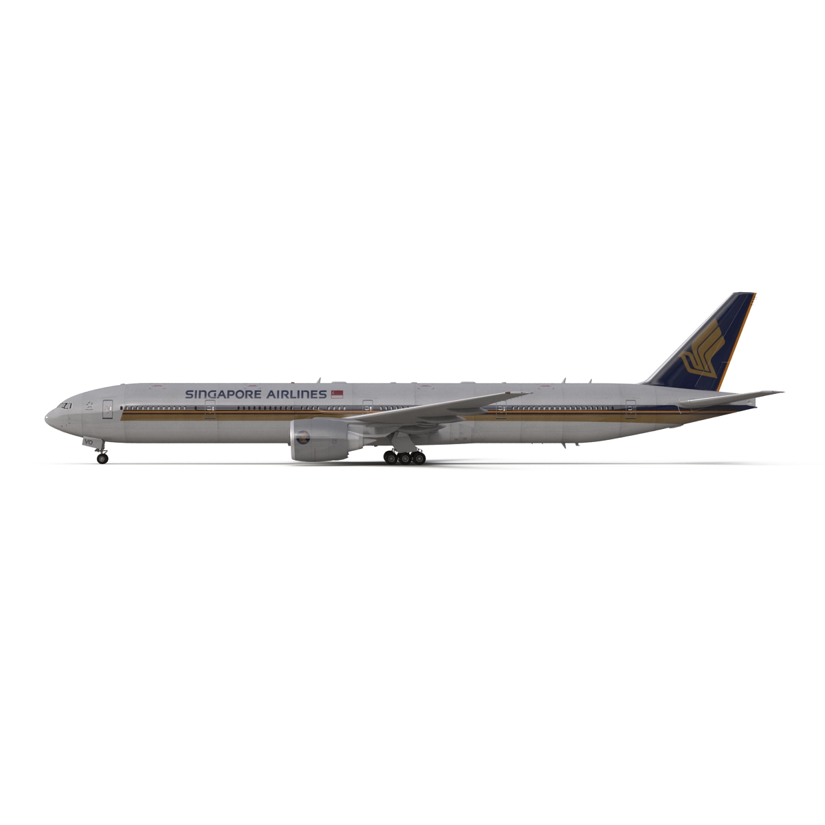 3D Boeing 777 300 Singapore Airlines model