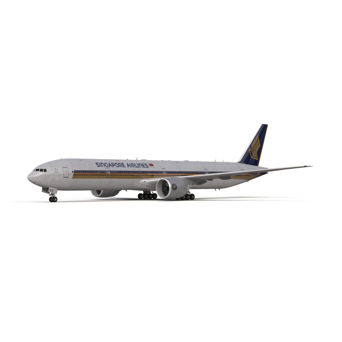 3D Boeing 777 300 Singapore Airlines model