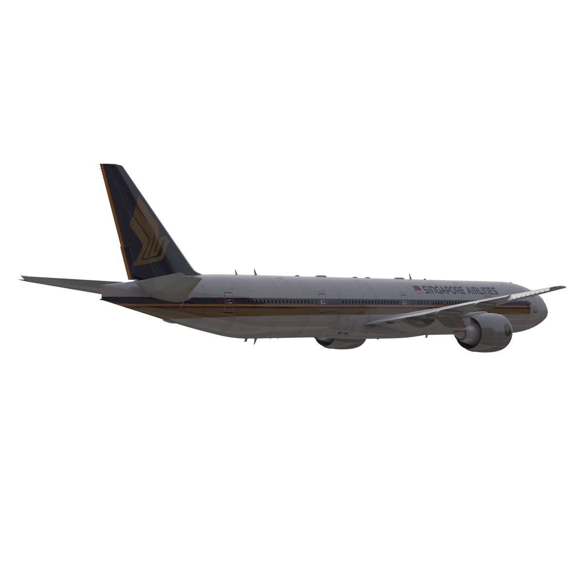 3D Boeing 777 300 Singapore Airlines model