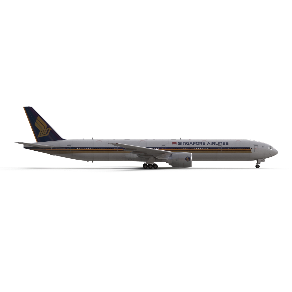 3D Boeing 777 300 Singapore Airlines model