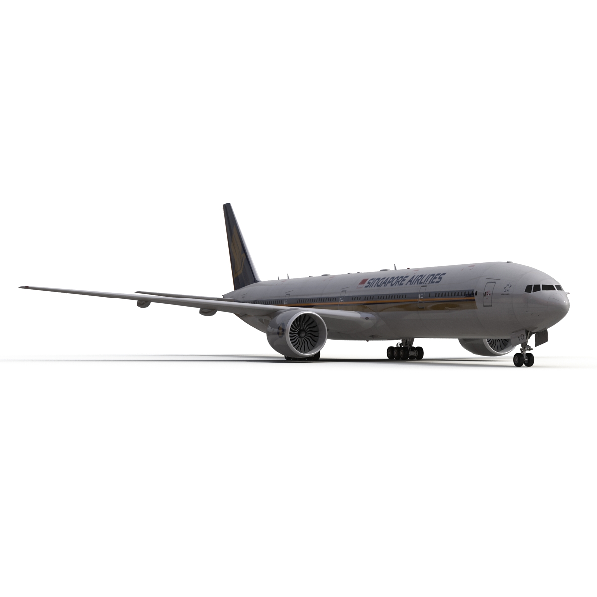 3D Boeing 777 300 Singapore Airlines model