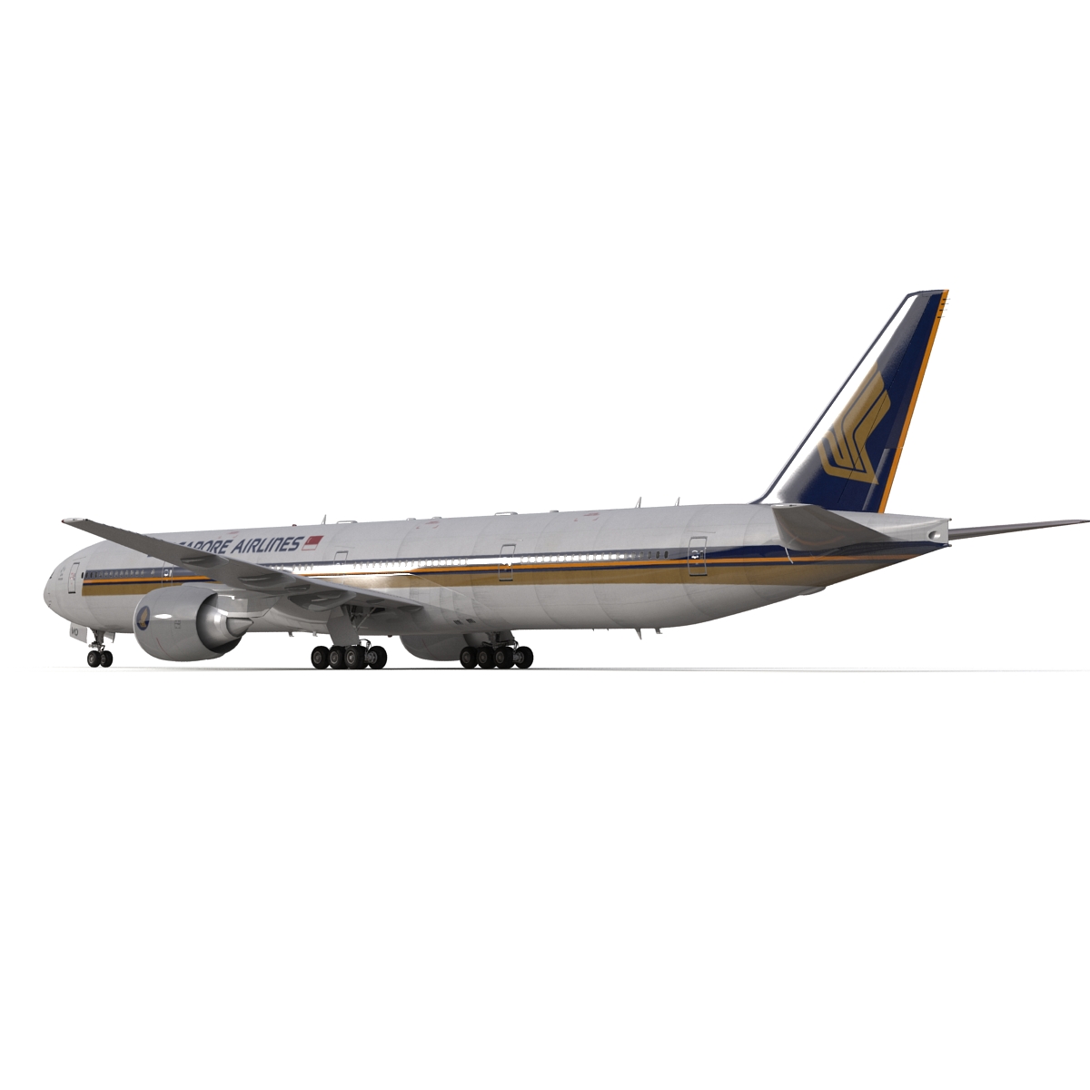 3D Boeing 777 300 Singapore Airlines model