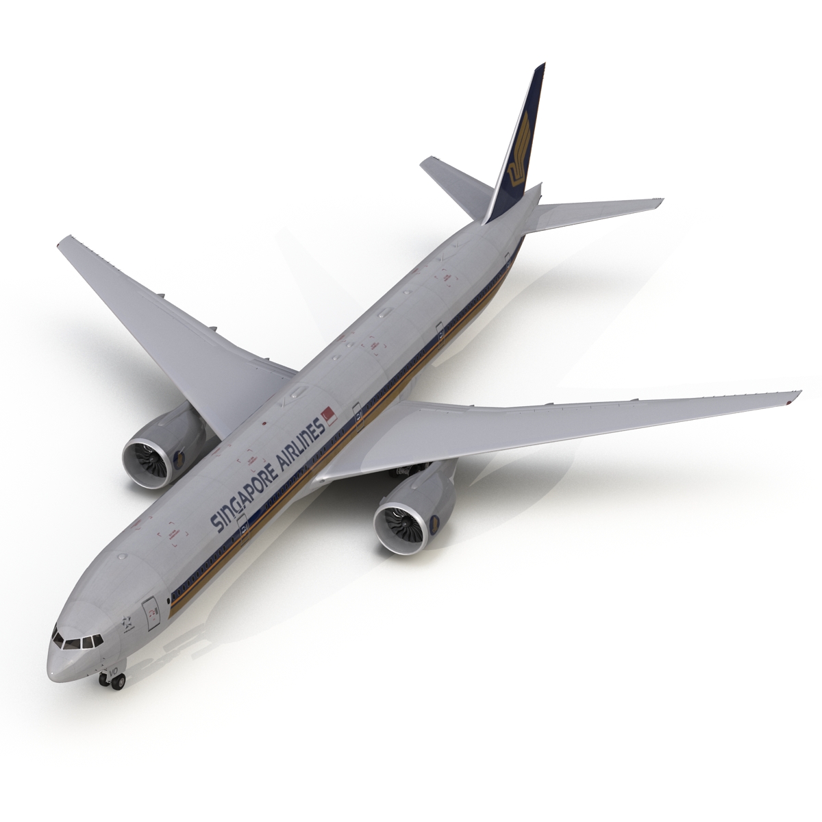 3D Boeing 777 300 Singapore Airlines model