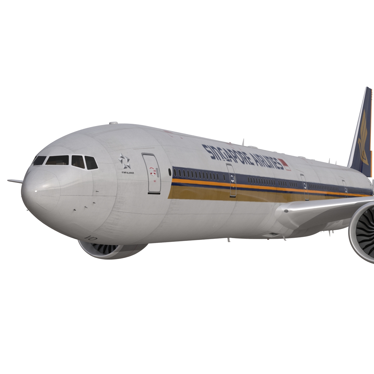 3D Boeing 777 300 Singapore Airlines model