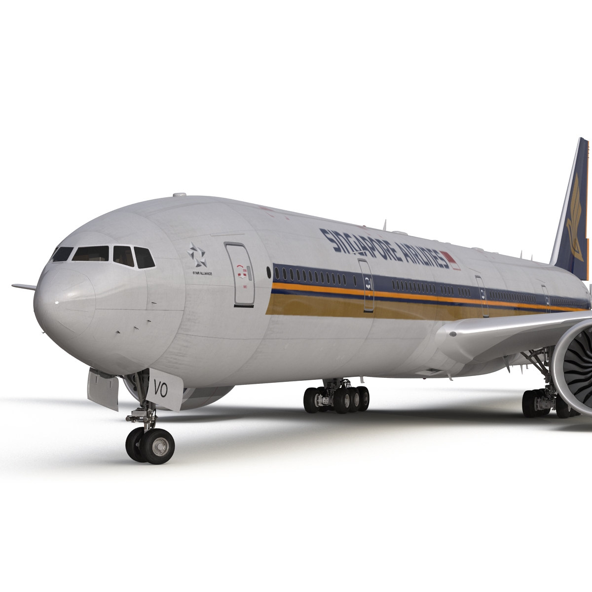 3D Boeing 777 300 Singapore Airlines model