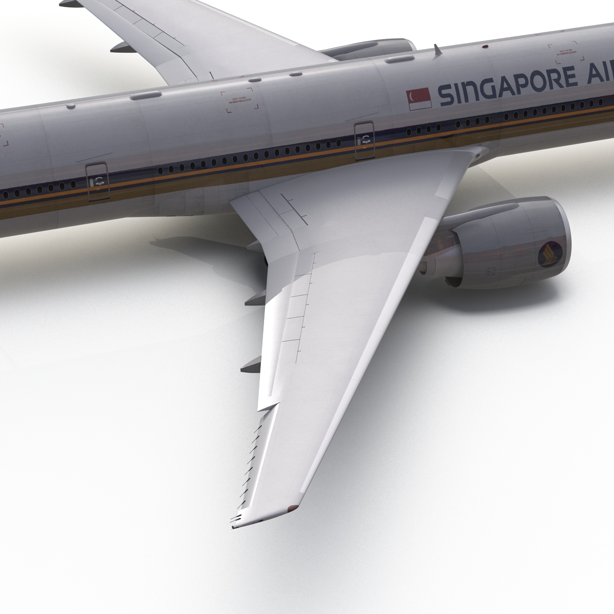 3D Boeing 777 300 Singapore Airlines model