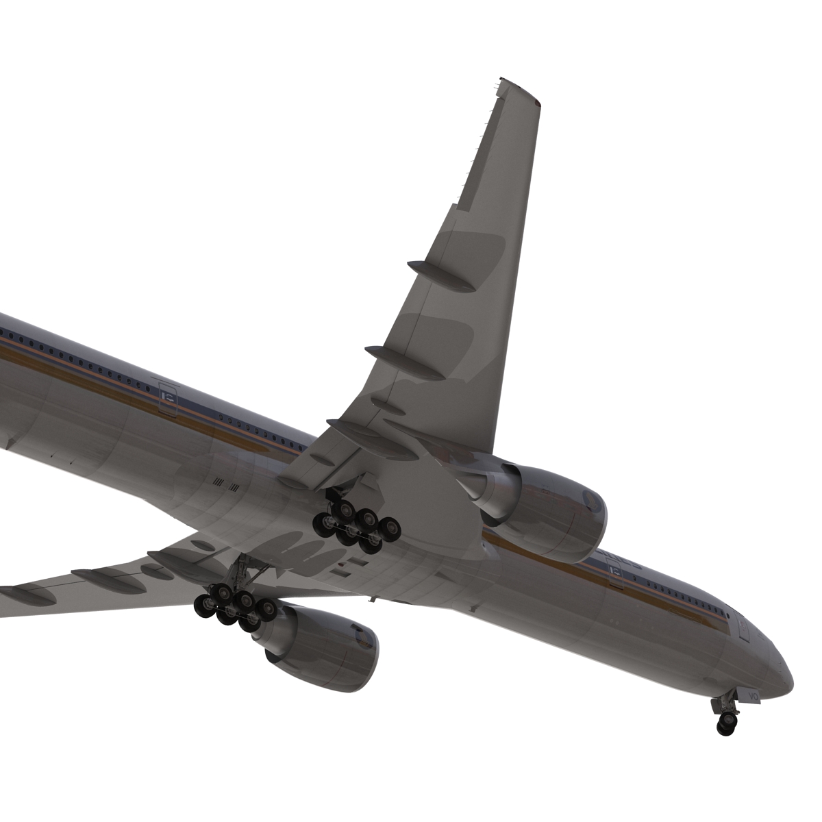 3D Boeing 777 300 Singapore Airlines model