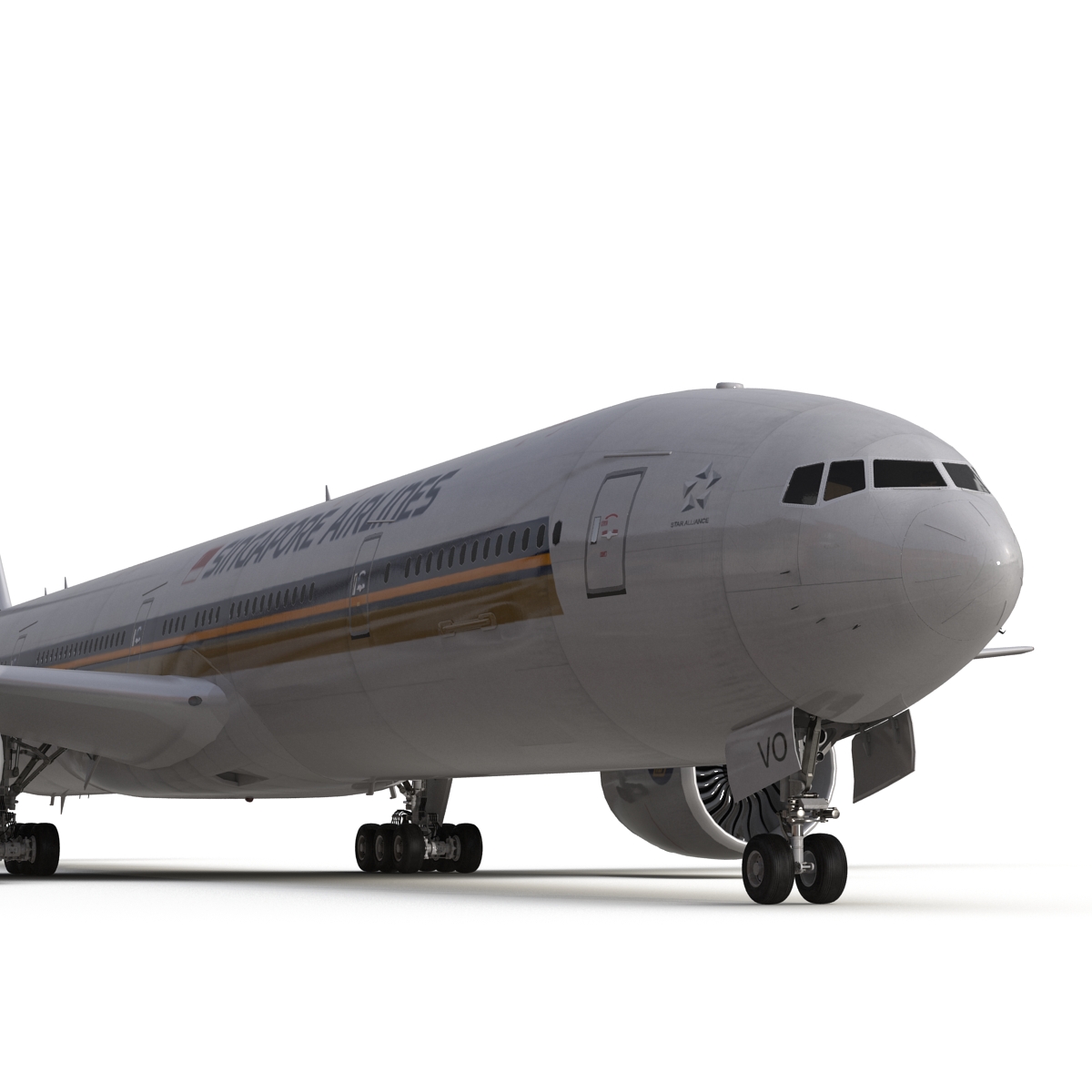 3D Boeing 777 300 Singapore Airlines model