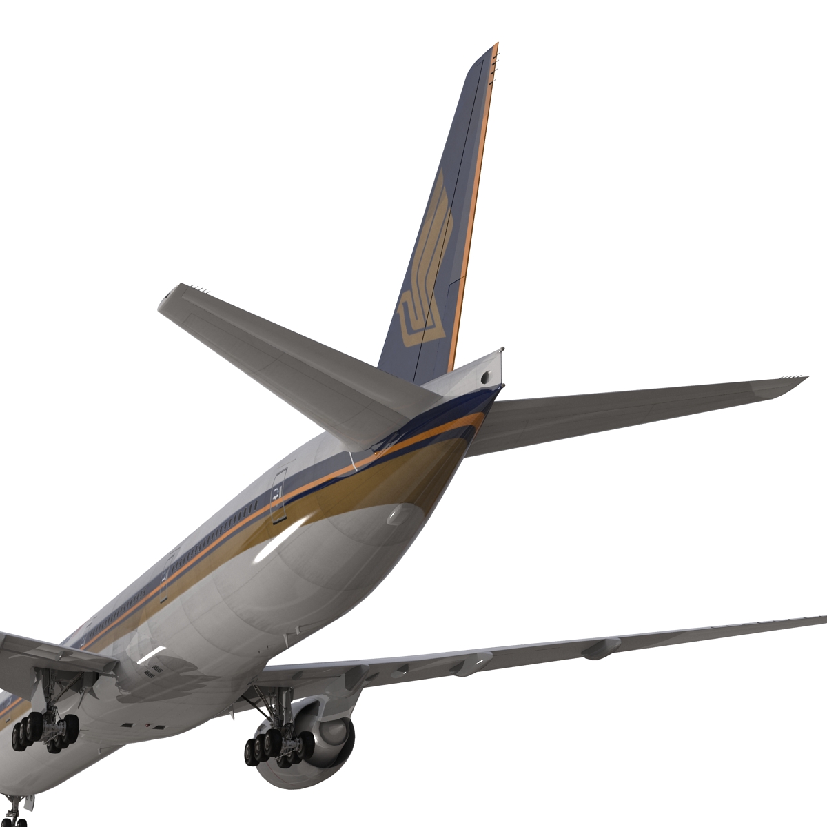 3D Boeing 777 300 Singapore Airlines model