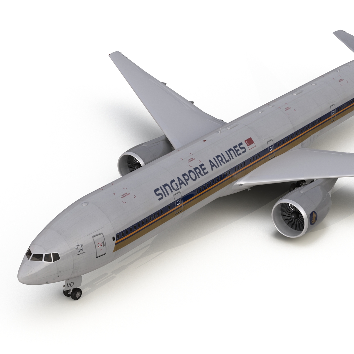 3D Boeing 777 300 Singapore Airlines model