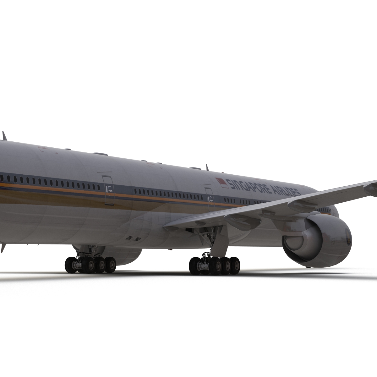 3D Boeing 777 300 Singapore Airlines model