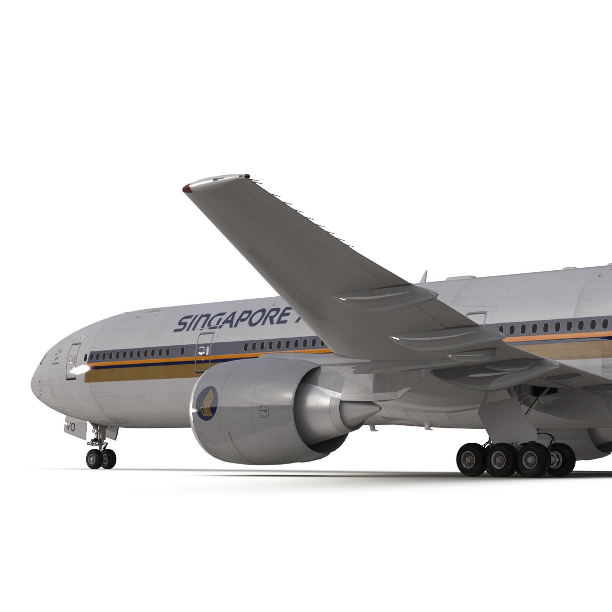 3D Boeing 777 300 Singapore Airlines model