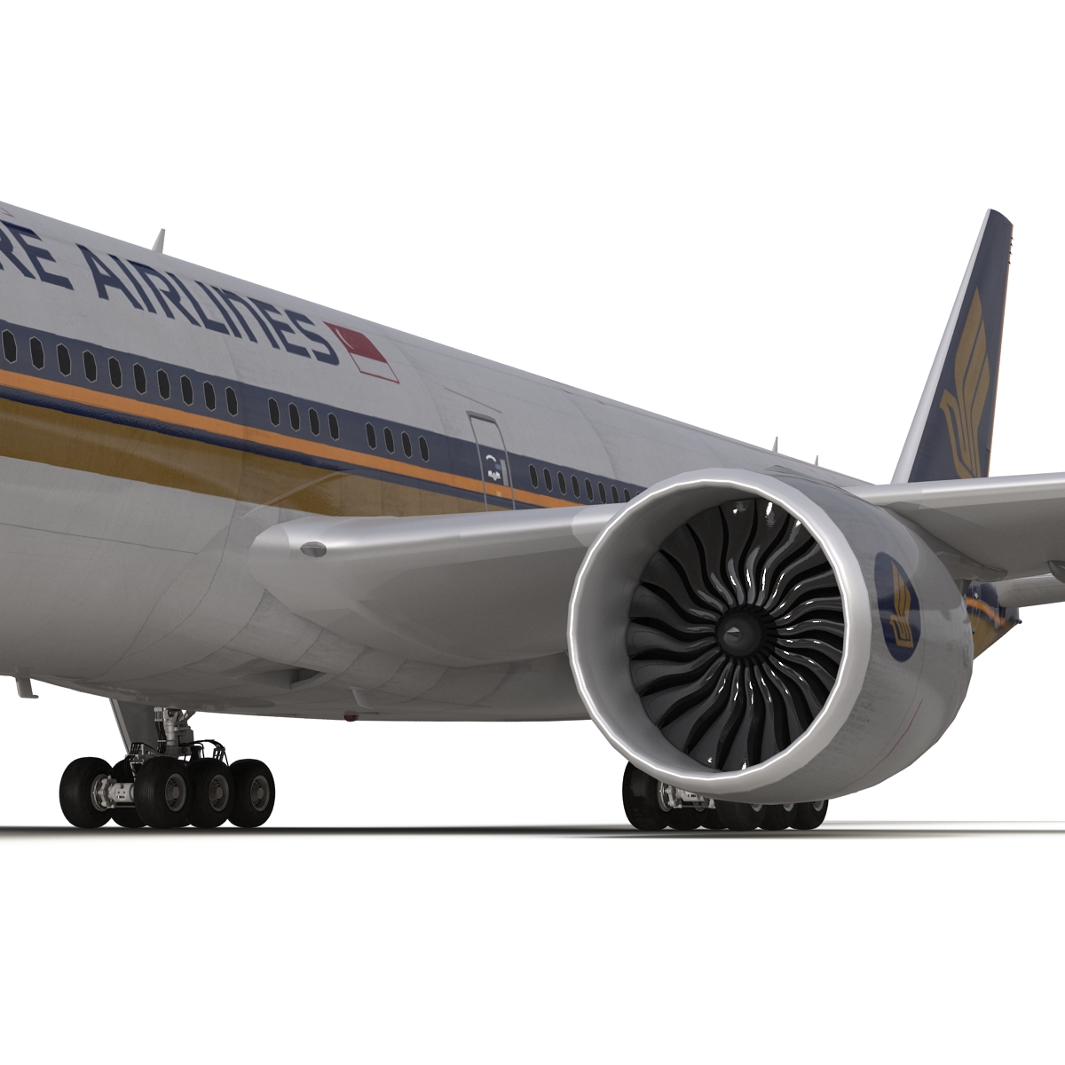 3D Boeing 777 300 Singapore Airlines model