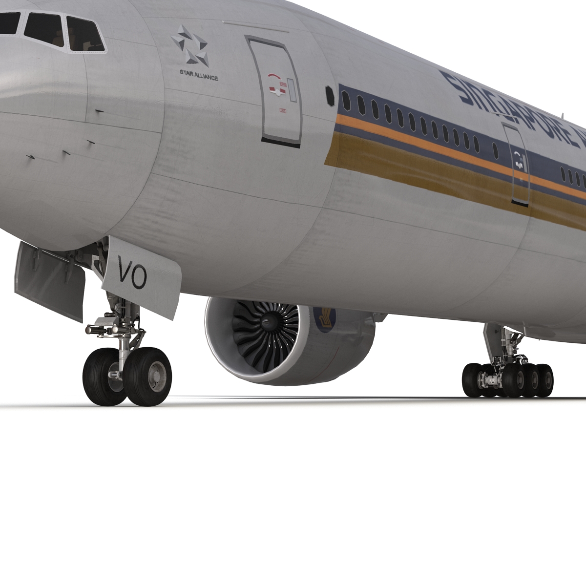 3D Boeing 777 300 Singapore Airlines model